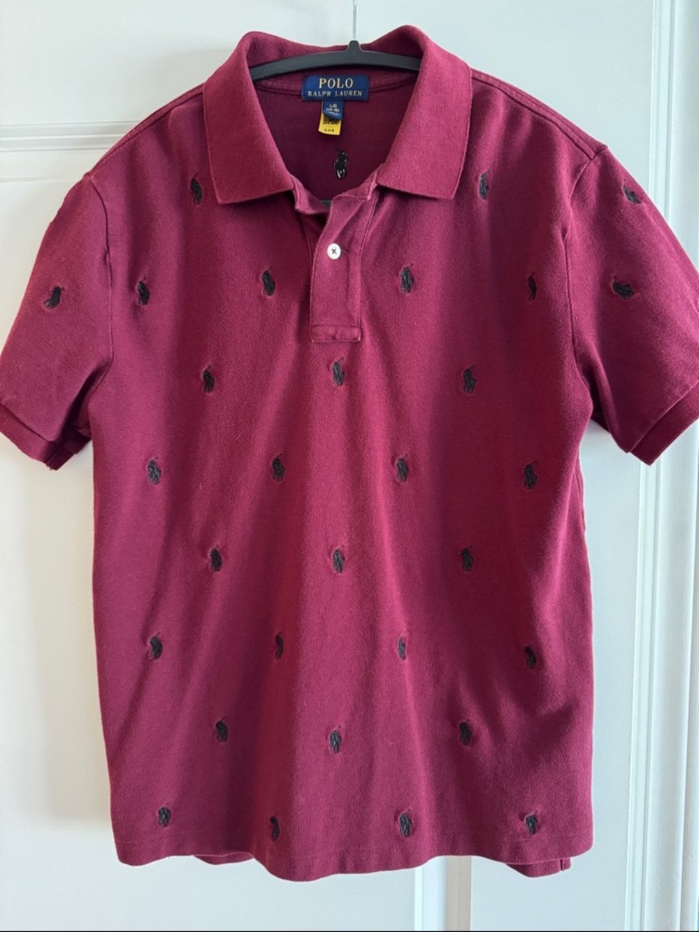 Polo by Ralph Lauren Burgundy Polo with black Pony Embroidery- Brand New